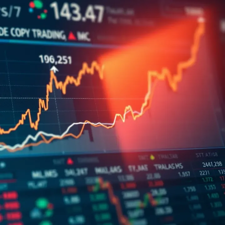 Graph showing growth trends and performance metrics of various copy trading platforms