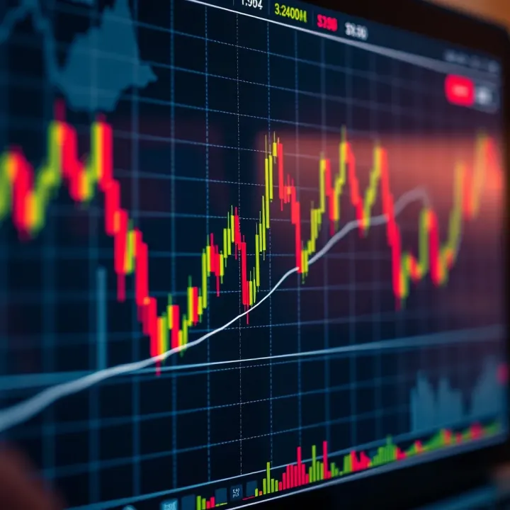 Graph displaying various technical indicators used in binary options trading