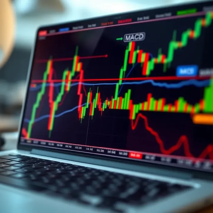 Chart displaying MACD indicator with optimized parameters for day trading