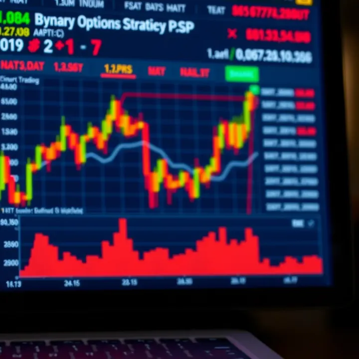 Chart illustrating common trading strategies and their impact on binary options price movements