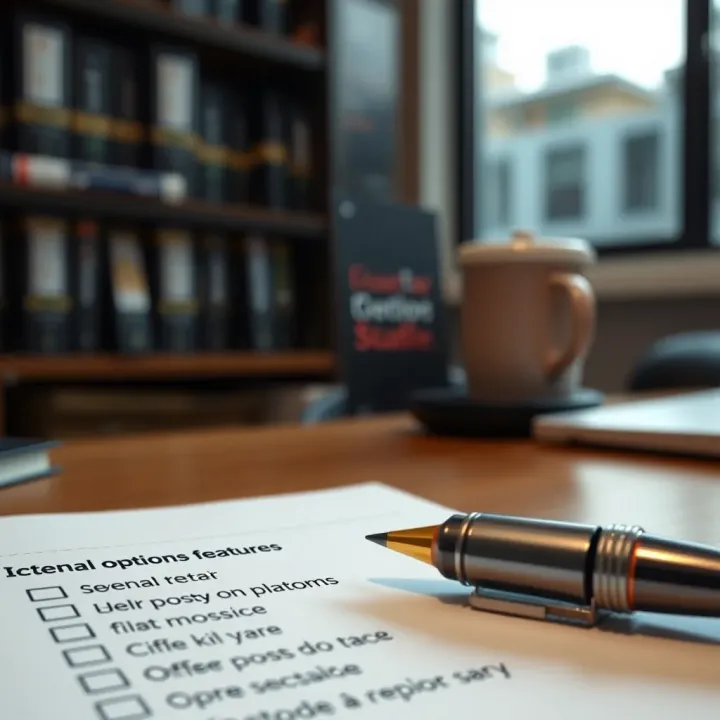 Key Features and Safety Factors for Choosing Binary Options Platforms Checklist highlighting essential features and safety criteria for selecting binary options platforms