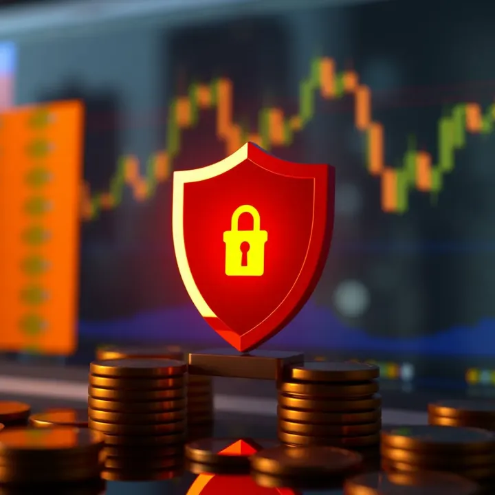 Shield icon representing security and risk management in investment