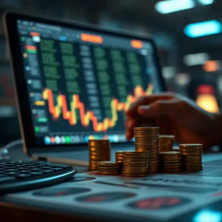 Conceptual illustration of risk and strategy in binary options investment