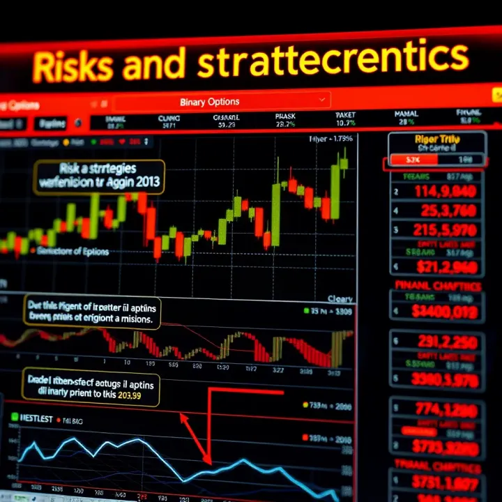 Chart showing risks and strategies associated with binary options investment