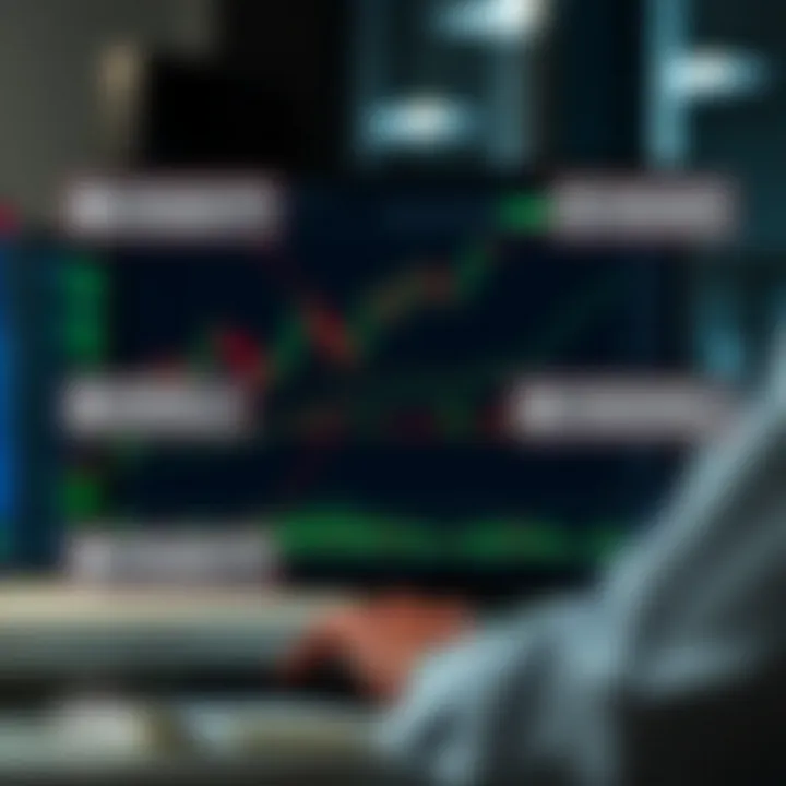 Illustration of automated trading system interface with highlighted key features and risk indicators