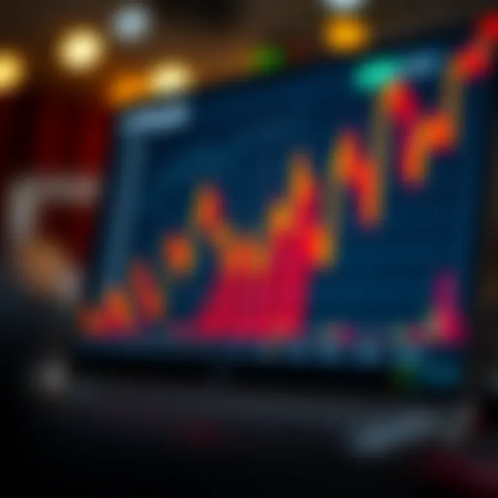 Graph displaying binary options trading trends on digital platforms