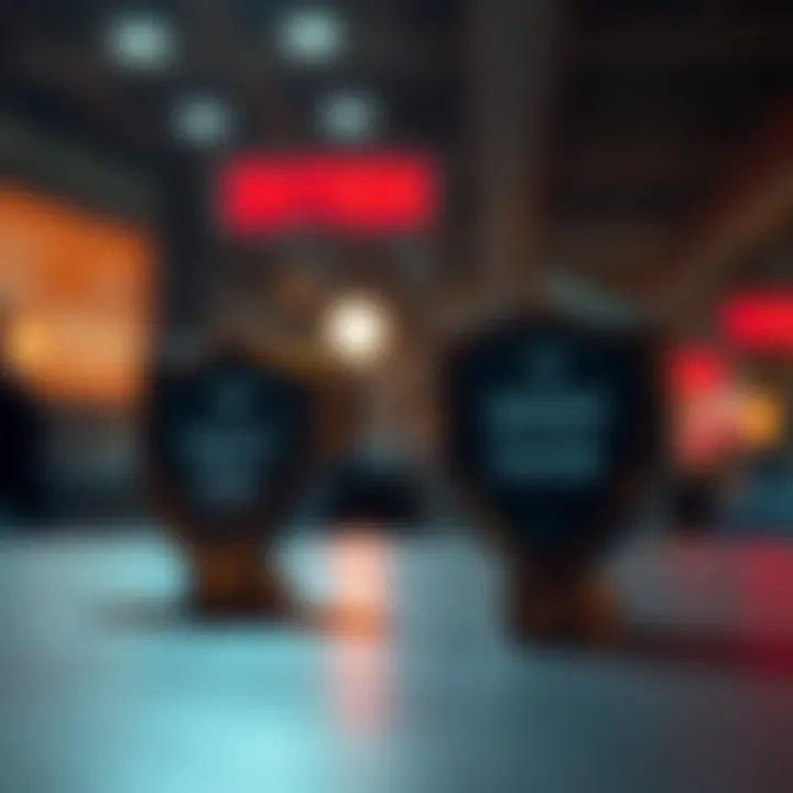 Conceptual graphic showing risk management in binary options investment with protective shields