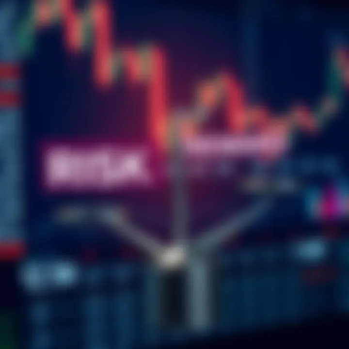 Graphic representing risk and reward balance in binary options investment with financial charts and indicators