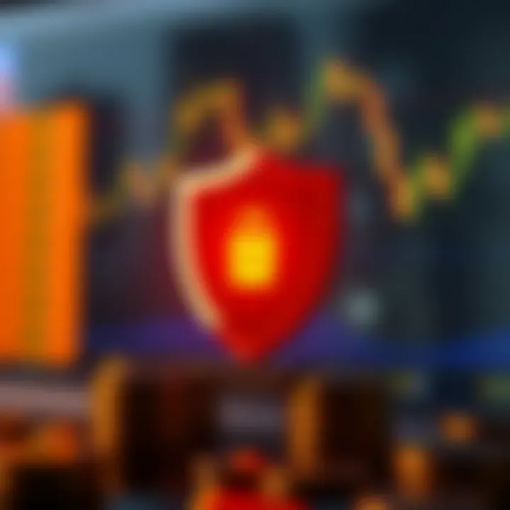 Shield icon representing security and risk management in investment