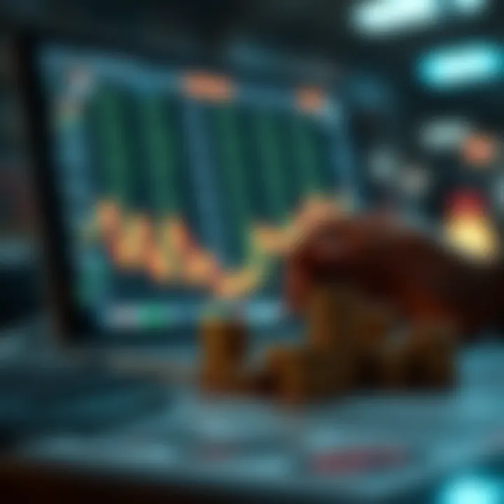 Conceptual illustration of risk and strategy in binary options investment