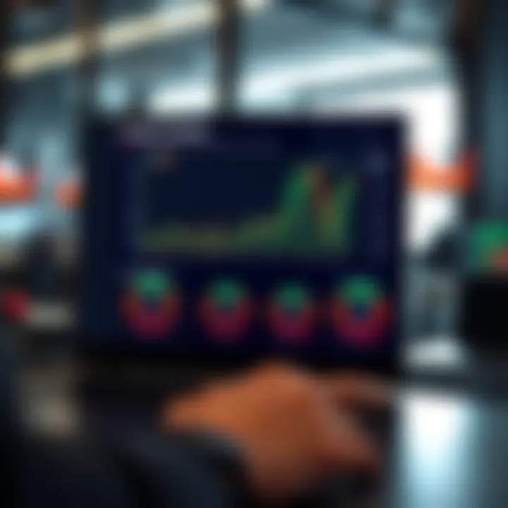 Binary options signal verification interface showing market trends and signal reliability indicators