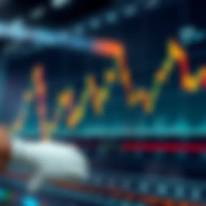 Graph showing stock price fluctuations representing volatility and liquidity in day trading