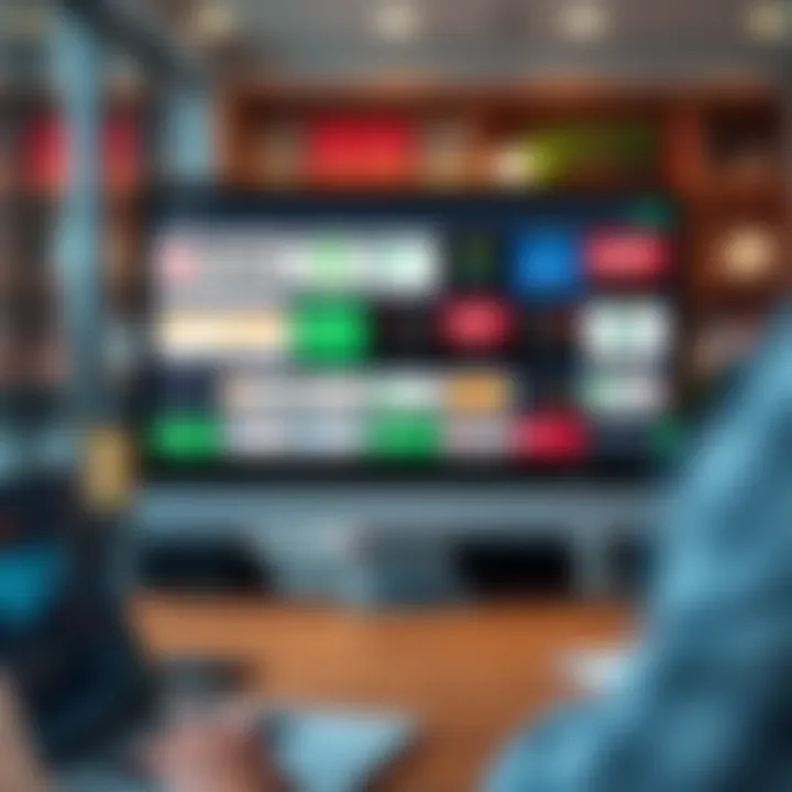 Illustration showing a variety of binary options trading platforms available for Brazilian investors on a digital screen
