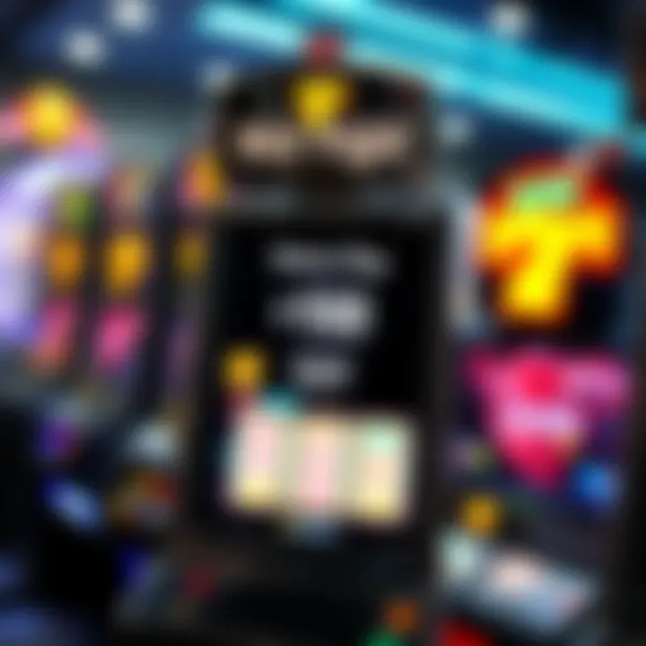 Slot machine interface showing demo play mode with virtual credits