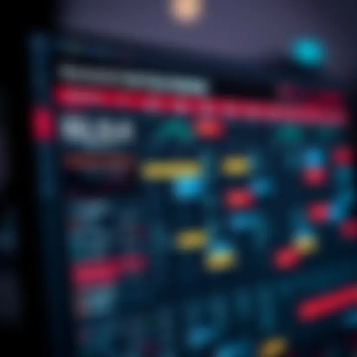 Economic calendar interface showing scheduled financial events and impact levels