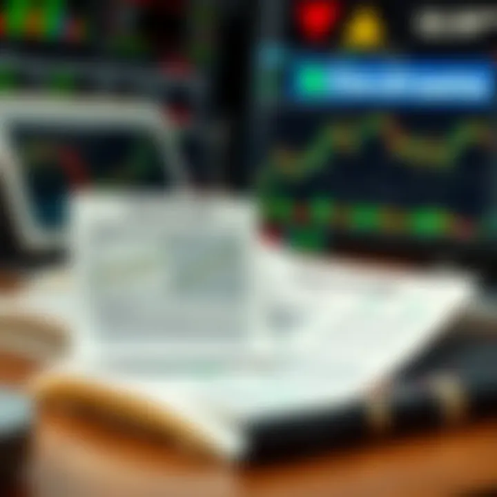 PDF documents and financial charts representing price action learning resources