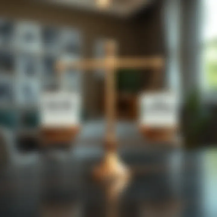 Graphic depicting a balanced scale with 'risk-free practice' on one side and 'real investment' on the other