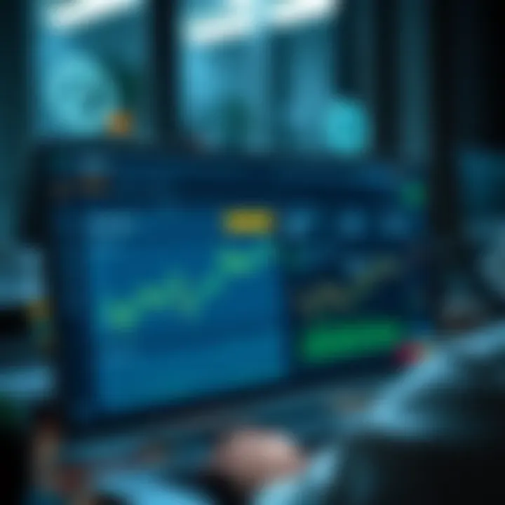 Dashboard showing financial platform interface with demo account features