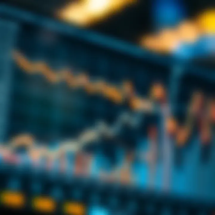 Financial chart showing upward trends and data points representing copy trading performance in Brazil
