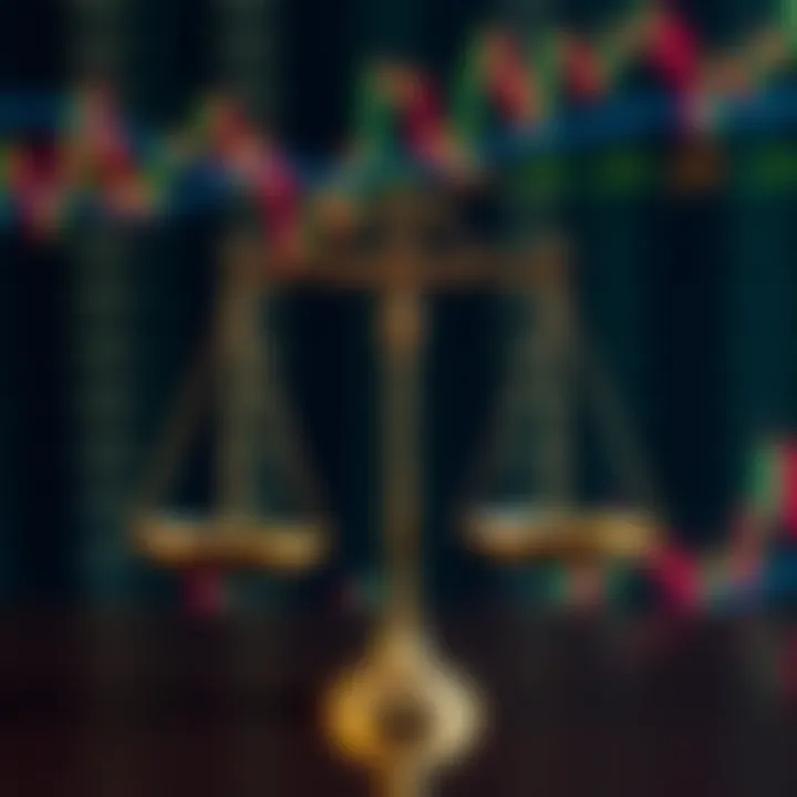 Illustration of risk and benefit scales balancing potential gains and losses in Forex copy trading