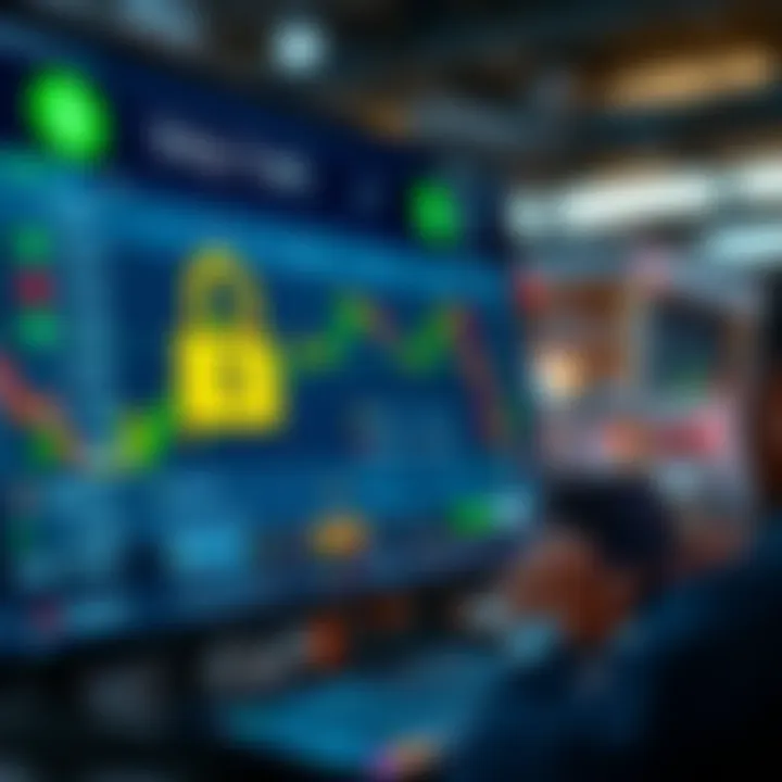 Secure digital interface illustrating key features, costs, and usability of copy trading platforms