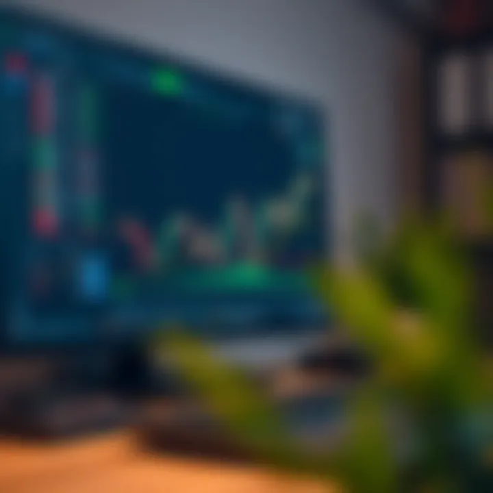 Desktop computer with trading platform interface and market data