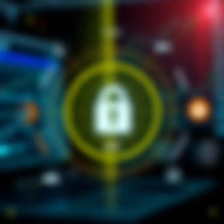 Graphical representation of risk management and security measures in financial trading platforms