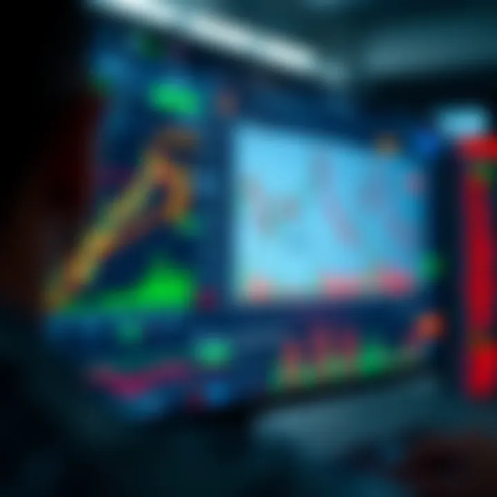 User interface of a day trading platform displaying charts and trade options