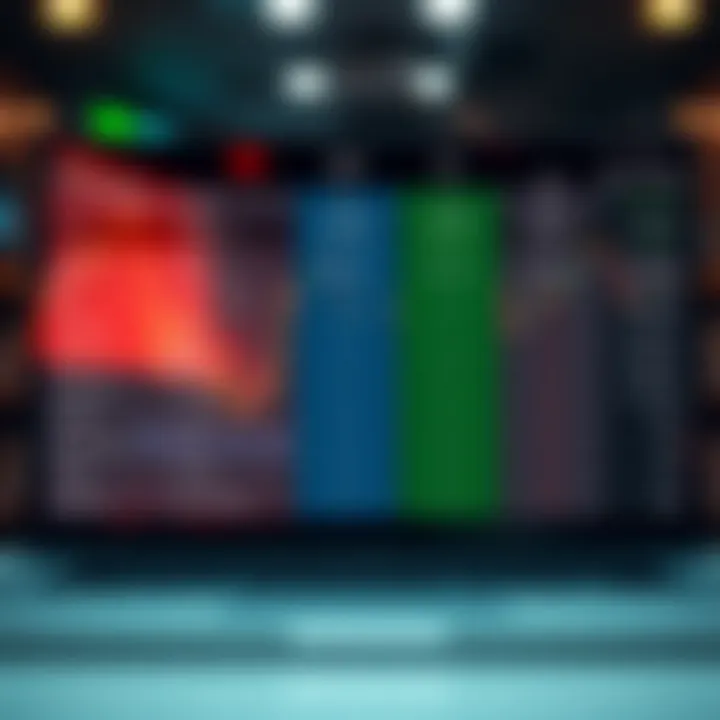 Comparison chart showing features and costs of multiple day trading platforms