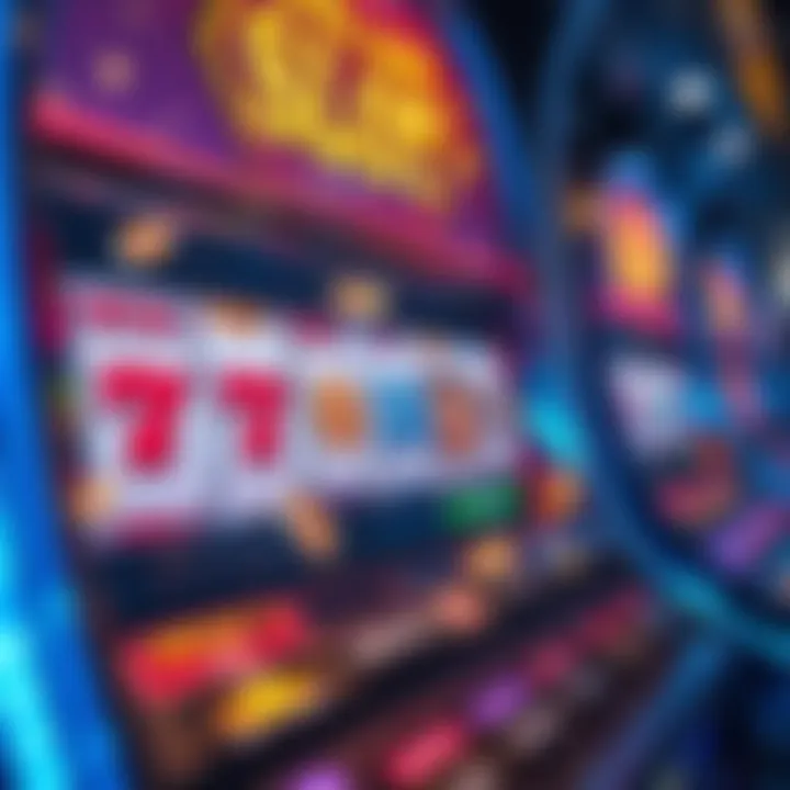 Online slot machine interface showing virtual coins and spinning reels on screen