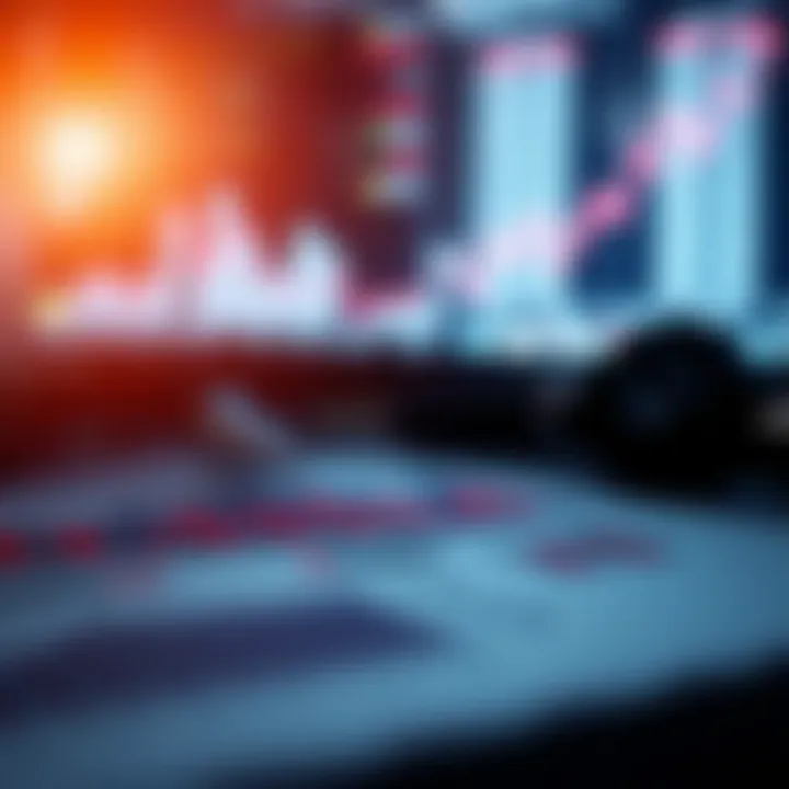 Graph showing the interpretation of economic data and its impact on market trends