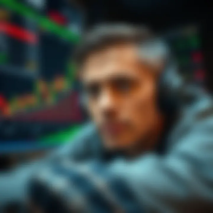 Conceptual illustration of emotional control and risk management in financial trading