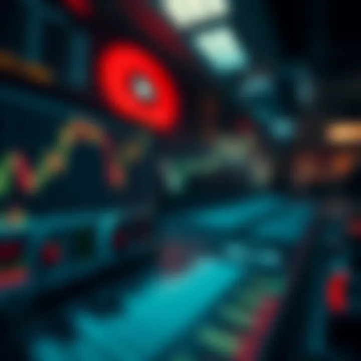 Graphical representation of economic indicators with charts and data trends used for market decision-making