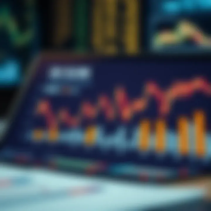 Visualization of fundamental analysis concepts including economic data and company performance