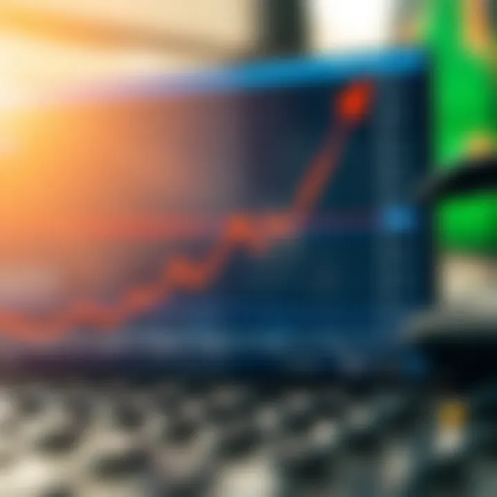 Graph showing upward trend in binary options trading success