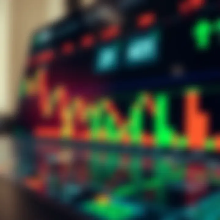 Graphic displaying binary options trading concepts with charts and financial data