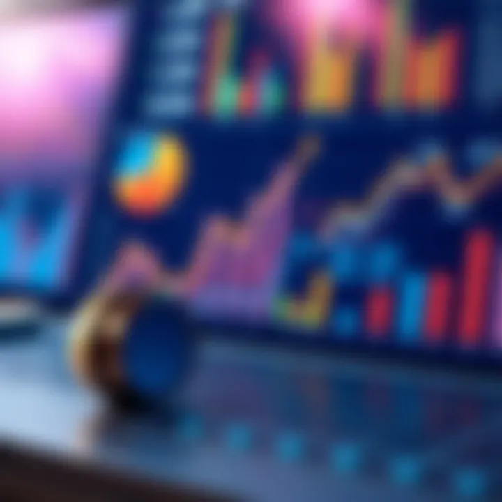 Graphical representation of investment tools and economic data visualization