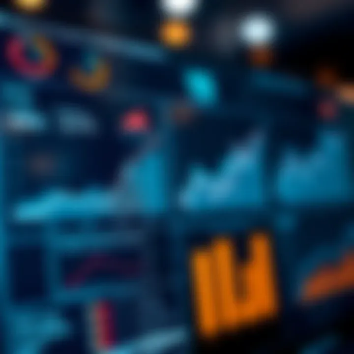 Market analysis chart showing data trends and customer segments