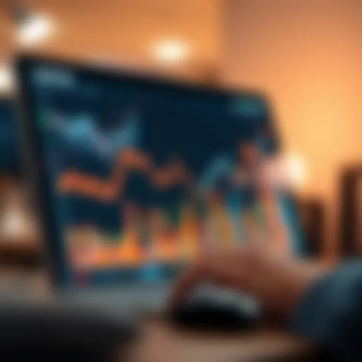 Graph displaying market analysis trends and data points