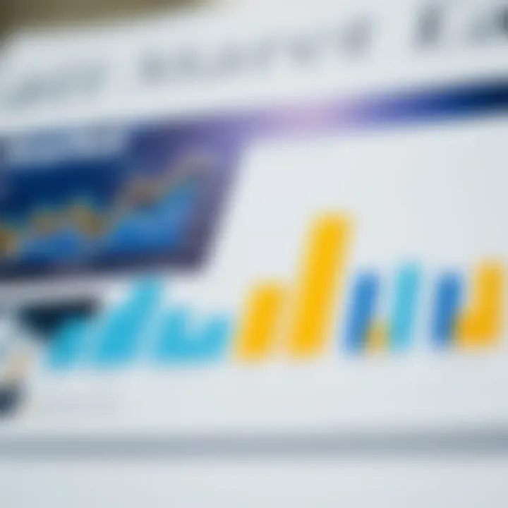 Graph showing market data analysis with charts and target audience segmentation