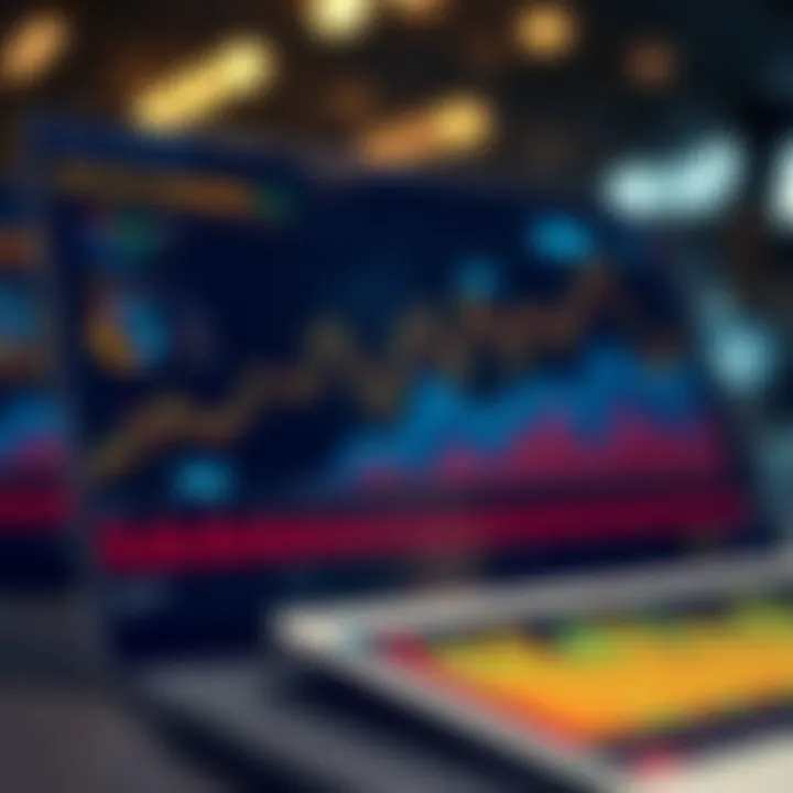 Graph showing market trends and competitor performance