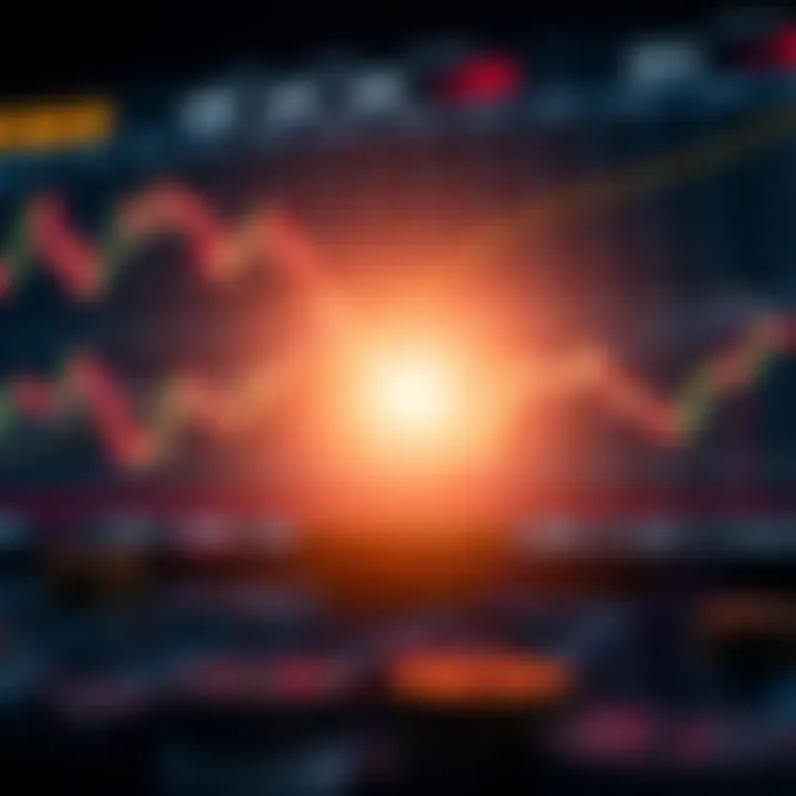 Illustration of risk factors and trading strategies in Forex and binary options markets with financial charts and currency symbols