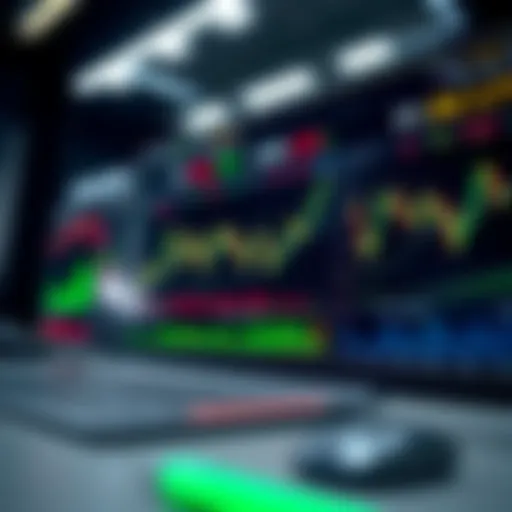 Day Trading Platform with Real-Time Market Analytics Interactive dashboard displaying real-time market charts and technical indicators used in day trading