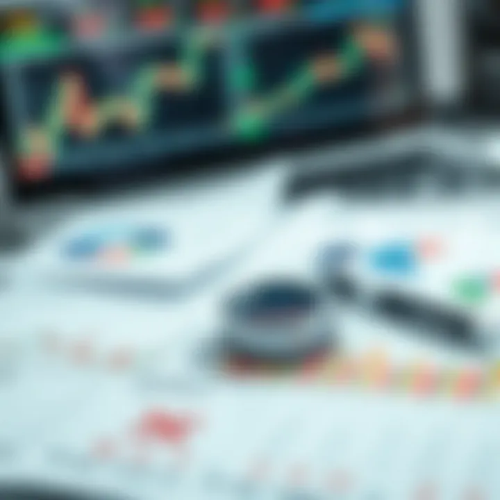 Illustration of technical and fundamental analysis tools used for making quick trading decisions