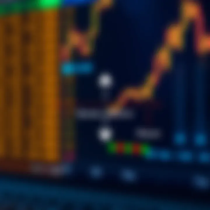 Diagram illustrating the concept of binary options trading with arrows indicating potential profit or loss