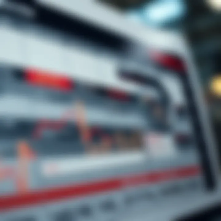 Visual representation of an economic calendar highlighting key economic indicators and their release dates