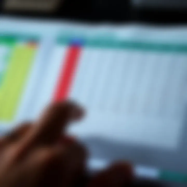 Spreadsheet displaying binary options trades with columns for entry, exit, profit, and loss