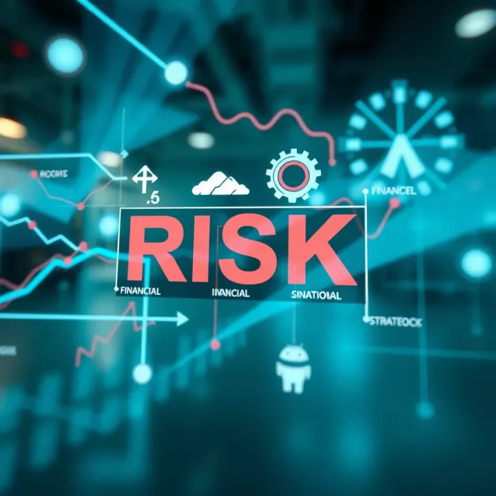Visualization of different types of risks faced by businesses such as financial, operational, and strategic risks