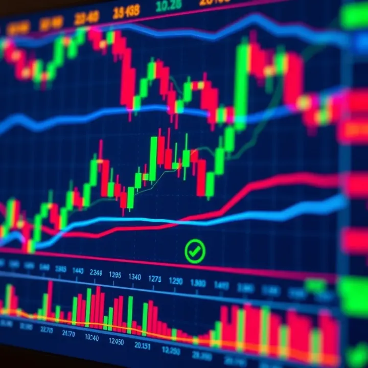 Chart displaying various candlestick patterns used in day trading to analyze price movements