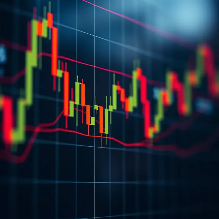 Chart showing common candlestick patterns used in financial analysis